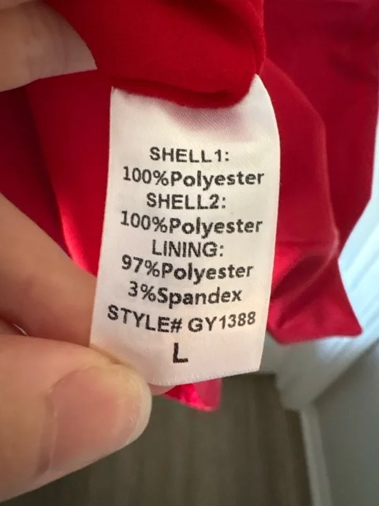 DO+BE Red Ruffle V-Neck Mini Dress Size L - Picture 7 of 7